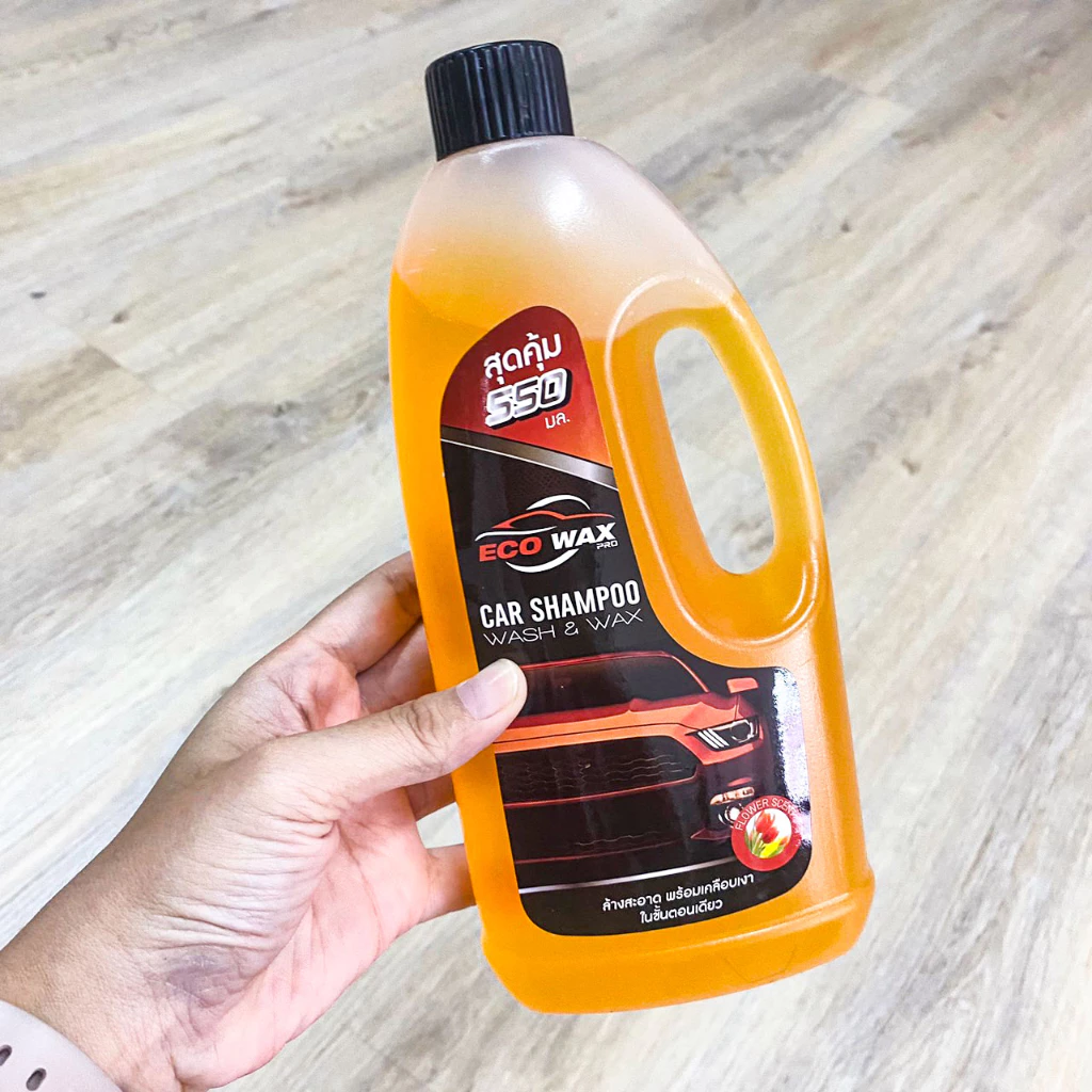 ECO WAX PRO แชมพูล้างรถ น้ำยาล้างรถ สูตรเคลือบเงา (550 ml.) แชมพู ของแท้ รถยนต์ และ มอเตอร์ไซต์ ขจัดคราบ รักษาสี GDH thumbnail 6
