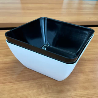SB Melamine ชามสลัดสี่เหลี่ยมมุมมน สำหรับใส่เครื่องปรุง ผัก ขนาด 7.5, 9.5 นิ้ว B874