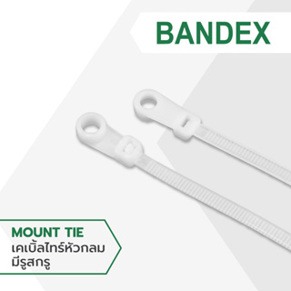 เคเบิ้ลไทร์ สายรัดพลาสติก แบบมีหัวล็อคสกรู Cable tie BANDEX บรรจุ 100 เส้น/1ถุง