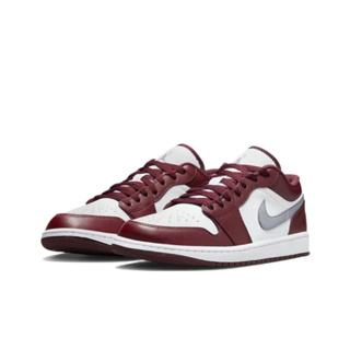 Nike Jordan Air Jordan 1 low bordeaux 553558-615 ของแท้ 100% Sneakers