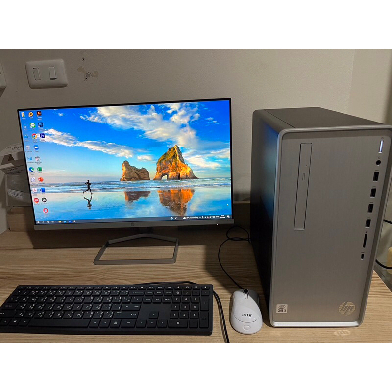 ได้ครบชุด คอมพิวเตอร์ เมาส์ คีย์บอร์ด เครื่องcpu  ยี่ห้อhp