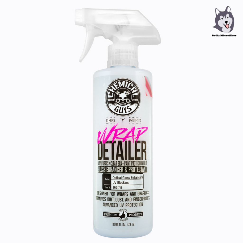 Chemical Guys Wrap Detailer Gloss Enhancer & Protectant for Vinyl Wraps (16 oz) ขวดจริง