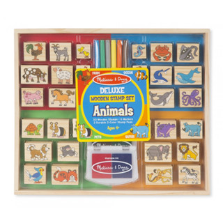 ชุดแสตมป์พร้อมหมึก non-toxic รุ่นสัตว์ Melissa &amp; Doug Deluxe Stamp Set Animals