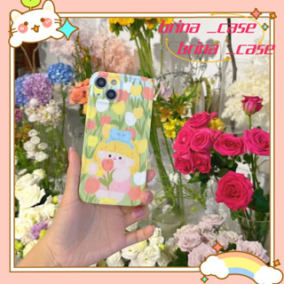 ❤️ส่งของขวัญ❤️ เคสไอโฟน 11 12 13 14 Pro Max สาวน่ารักหัวใจ ฤดูร้อน ความนิยม ดอกไม้  เรียบง่าย Case for iPhoneป้องกันการต