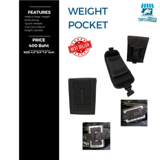 pocket weight กระเป๋าใส่น้ำหนัก สำหรับน้ำหนัก 2 kg./ใบ สำหรับดำน้ำ พร้อมส่ง