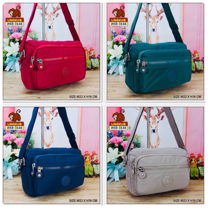 กระเป๋าสะพายข้าง ขนาด 9" นิ้ว ลิงค์คับ LINGKUB รุ่น : KB-3144 มีหลายสี