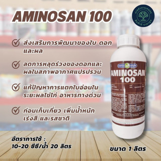 ดูโอ อมิโนซาน100 ขนาด 1 ลิตร ตราหญิงงาม ส่งเสริมการพัฒนาของใบ ดอก และผล ลดการหลุดร่วงของดอกและผล ขยายผลอ่อนโตเร็ว