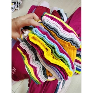 แพ็ค 12 ตัว กางเกงขายาวเด็ก สีล้วน สกีนลาย เลือก ชาย หญิง ได้ ทางร้านคละสีให้