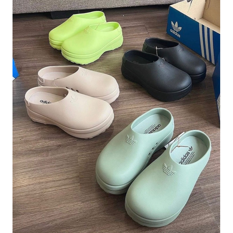 restock Aidas Adifom sltn mule รองเท้าแตะลําลอง พื้นหนา แฟชั่น สําหรับผู้ชาย ผู้หญิง เหมาะกับการเล่นกีฬา IE7053