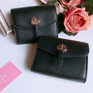 💚แท้💯 พร้อมส่ง💚กระเป๋าตังค์ Kate Spade K6026 Marti Small Flap Wallet  Pebbled Leather