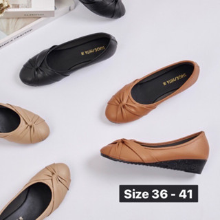 ✨NEW ✨ รองเท้าคัชชู ส้นสูง 1.5 นิ้ว  รองเท้าคัทชูแฟชั่น ส้นเตารีด ใส่สบาย SHOESNITA *S382