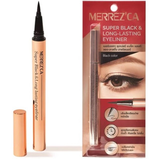 Merrezca eyeliner เมอร์เรซกา ซุปเปอร์ แบล็ค แอนด์ ลอง-ลาสติ้ง อายไลเนอร์