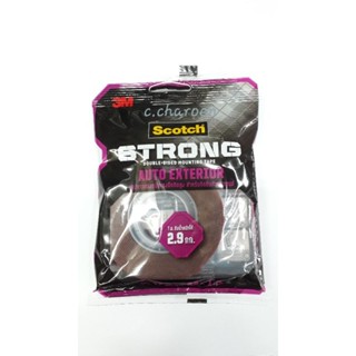 (แท้) 3M SCOTCH STRONG AUTO EXTERIOR เทปกาวอะคริลิก เทปกาวสองหน้าแรงยึดติดสูง สำหรับติดชิ้นส่วนรถยนต์ยาว 2.5 เมตร (ม้วน)