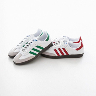 (พร้อมส่ง) Adidas Samba OG "White Green/White Better Scarlet" (แท้100%)