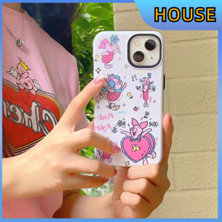 💲คูปองเคลม💲เคสไอโ case for iphone 11 12 หมูน่ารัก เคส 14 13 12 11 pro max ปกป้องอย่างเต็มที่และทนทาน