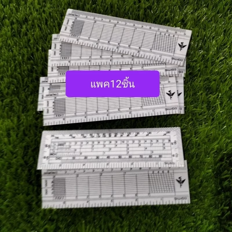 12ชิ้นไม้โปรแทรกเตอร์ไม้วัด