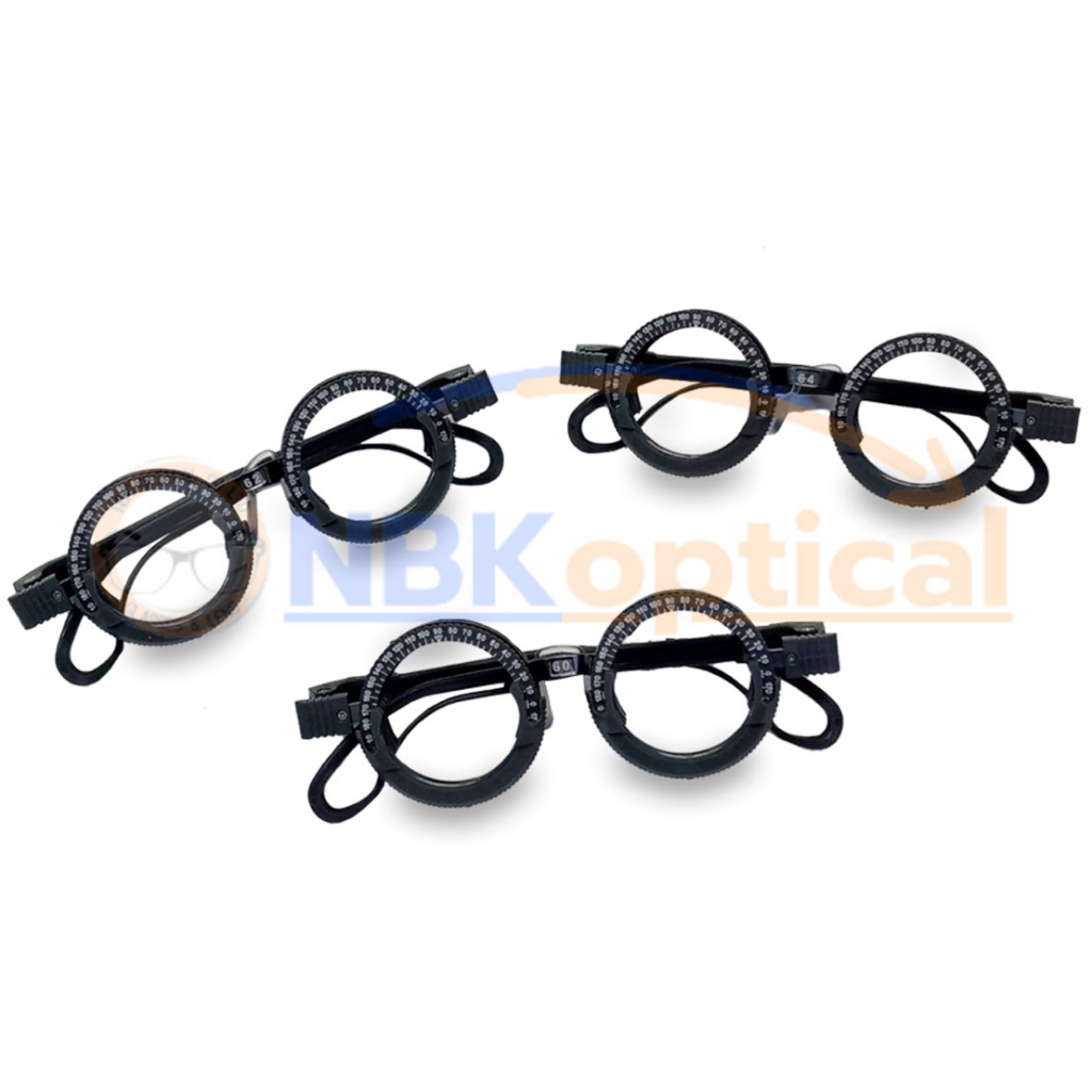 [พร้อมส่ง ] เฟรมวัดสายตา Trial Frame Model PVC WB-1105G (PD 58,60,62,64,66)สีเทาเข้ม