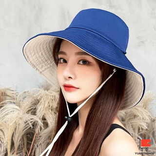 หมวกเดินเขา หมวกถัง ใส่ได้ "สองด้าน" กันแดดกลางแจ้ง Double-sided sun hat