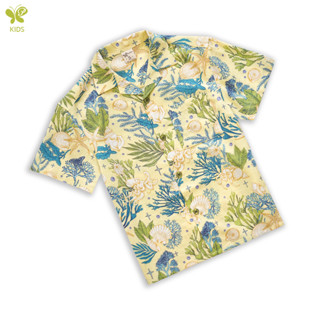 Kids Oversized Relax Shirt - Ocean Reverie เสื้อฮาวายสำหรับเด็กทรง Oversized พิมพ์ลวดลายความสวยงามจากท้องทะเลไทย