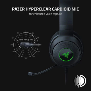 Razer Kraken V3 X USB - หูฟังเกมมิ่ง ไดรเวอร์ขนาดใหญ่ 40mm HyperClear Cardioid