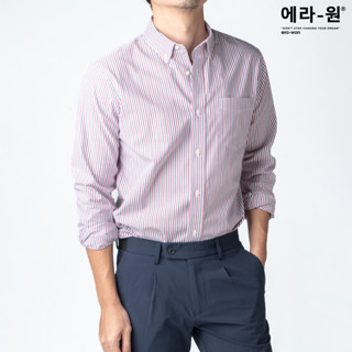 era-won เสื้อเชิ้ต ทรงปกติ Premium Quality Dress Shirt แขนยาว สี Red Flim