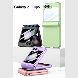 Flip5 Case Samsung Galaxy Z Magnetic Hinge เคส หุ้มปิดบานพับ บานพับแม่เหล็ก จอมีกระจก ( THพร้อมส่ง ในไทย )