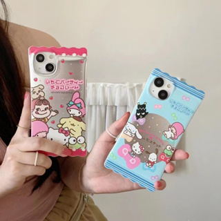 ✨สไตล์ใหม่✨เคสไอโฟน 14 Pro Max เคส for 11 12 13 Pro Max การ์ตูน เคสพกพาสะดวก เปลือกขนม iPhone 13 Case เคสกันกระแทก