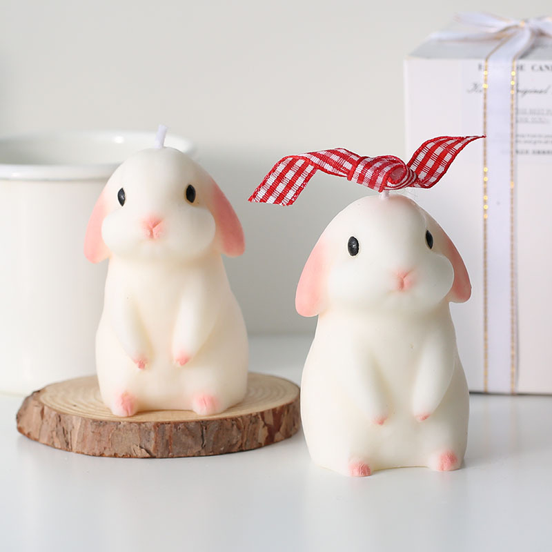 OurHome [พร้อมส่ง]เทียนกระต่าย Rabbit Scented Candle ของขวัญเล็กๆที่สร้างสรรค์ ของตกแต่งบ้าน ร้านกาแฟ อุปกรณ์ประกอบฉาก