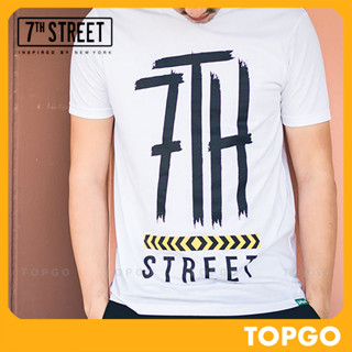 7th Street เสื้อยืด แนวสตรีท รุ่น Slow Down (ขาว) SLD001 ของแท้