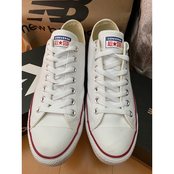 Converse All Star หนังสีขาว ของแท้จากช็อป [USED]