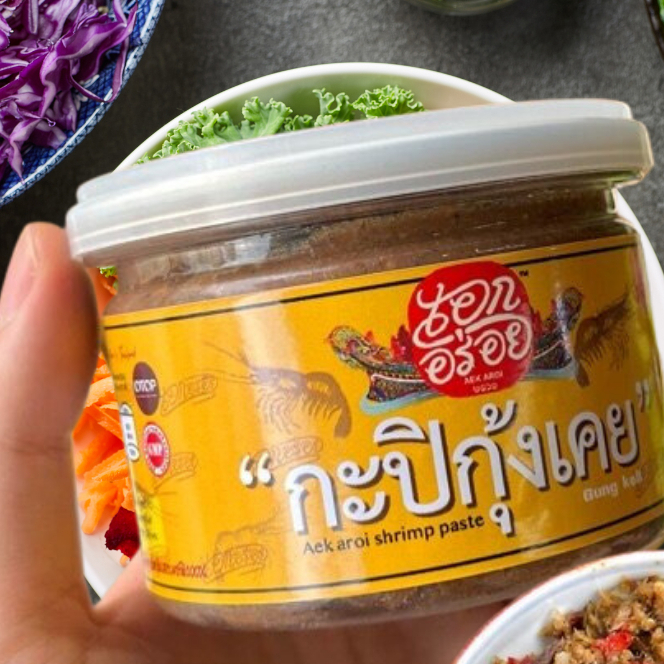 กะปิกุ้งเคย กะปิ ใส่แกง ทำน้ำพริก ไม่เค็ม หอม อร่อย สะอาด ตราเอกอร่อย