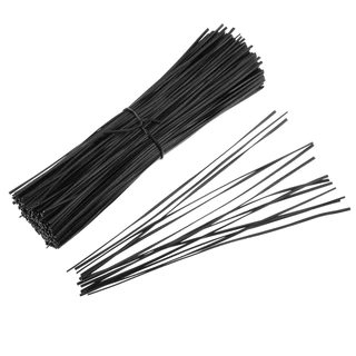 ลวด ลวดรัด ลวดเหล็กเคลือบพลาสติก สีดำ ขนาด 2.2mm (15/20cm) ใช้รัดถุง สายไฟ ตกแต่งต้นไม้ หรือสิ่งของเครื่องใช้ต่างๆ