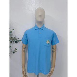 พร้อมส่ง เสื้อฟ้าวันแม่ ปักดอกมะลิ โปโล เสื้อสีฟ้าล้วน