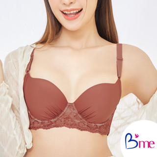 Bme เสื้อชั้นใน รุ่น ME1C79 สีน้ำตาล สีกรม (ลูกไม้ลาย Primrose) New M.8