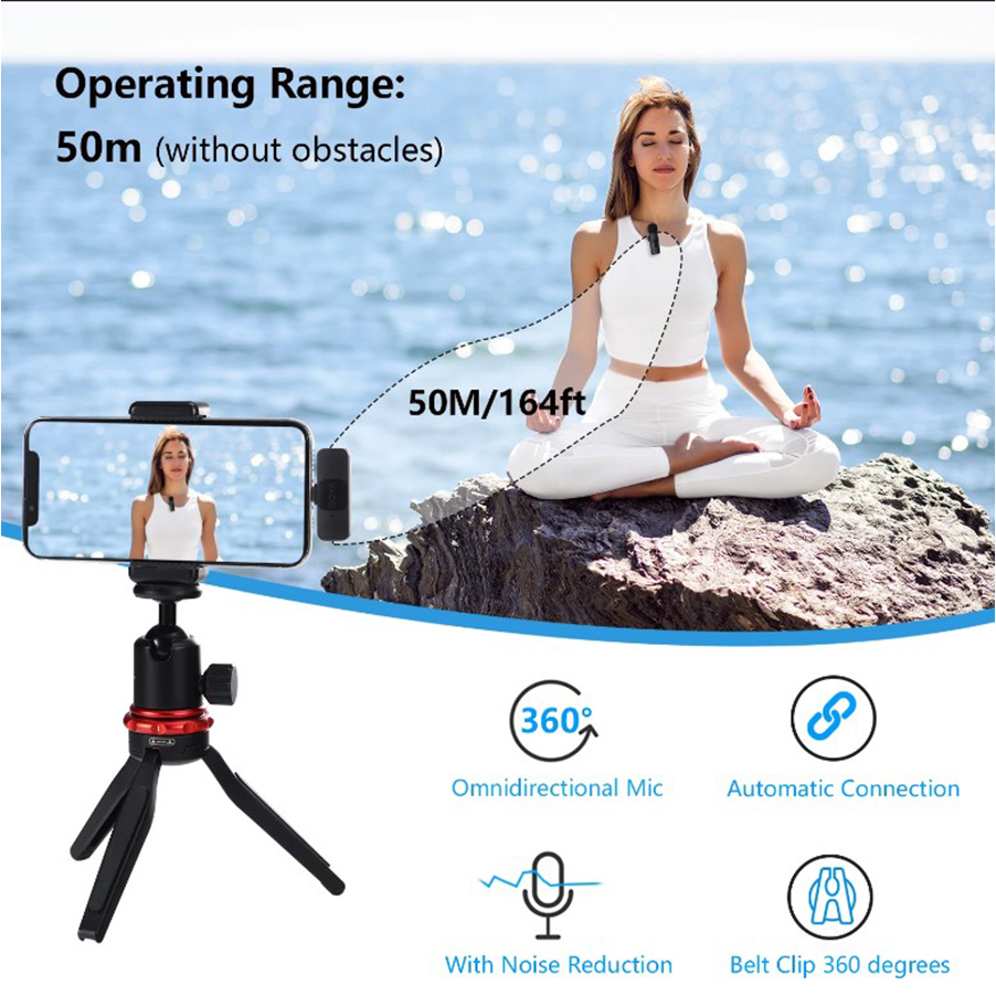 BOYA BY-V Series V1/V2/V10/V20 ไมโครโฟนในตัวรอบทิศทางสำหรับการรับเสียง 360° ตัดเสียงรบกวนได้ดี