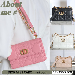 ⭐ดิออร์ Dior MISS CARO Mini Chain Bag Womens Crossbody Bag