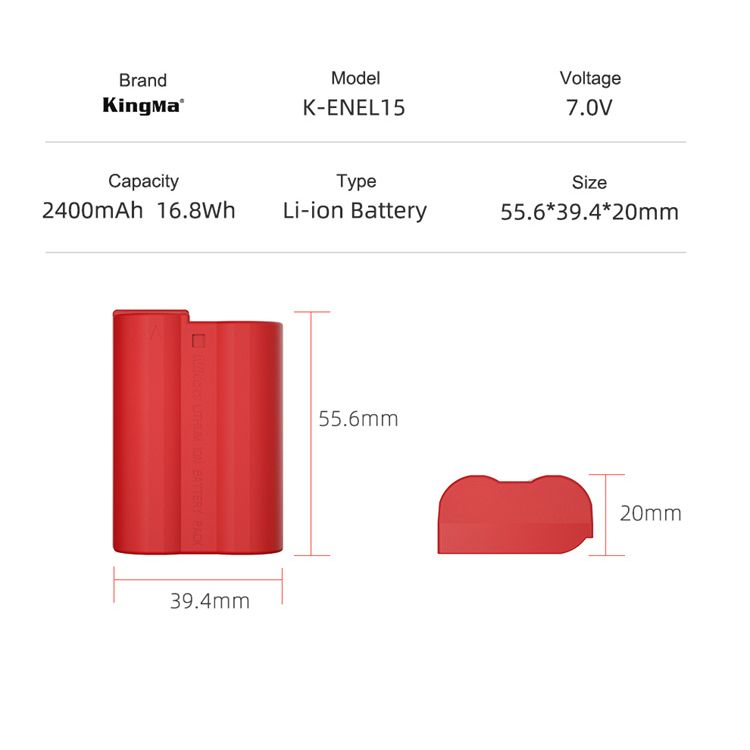 Kingma Nikon EN-EL15  แบตเตอรี่ และ ที่ชาร์จสำหรับ แบต ENEL15 / ENEL15C (ประกันศูนย์ไทย1ปี)