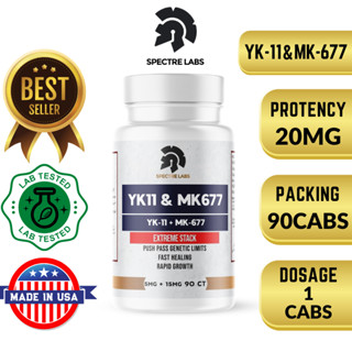 SPECTRE LABS Enhanced Stack YK11 &amp; MK677 - 90 Capsules SARMs