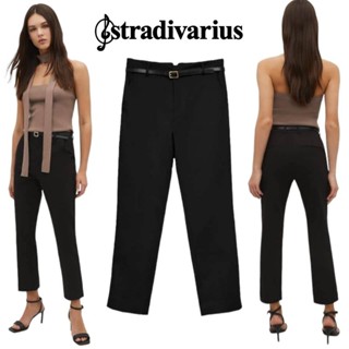 Stradivarius : Black Smart trousers