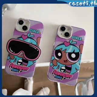 คูปองเคลม🎀เคสไอโ case for iphone 11 12 สาว Powerpuff สร้างสรรค์หวาน เคส 14 13 12 11 pro max เคสมือถือกันตกพร้อมขายึด