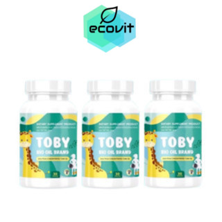 [3 กระปุก] Toby DHA Bio Oil Brand โทบี้ ไบโอ ออย วิตามินอาหารเสริมสำหรับเด็ก [30 แคปซูล]