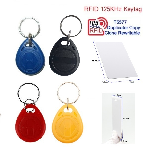 คีย์การ์ด Keycard RFID125KHz Copy / Rewrite เขียนรหัสได้ เหรียญ บัตรหนา-บาง (ใช้กับเครื่อง COPY)