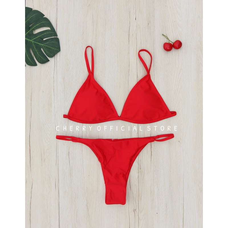 ชุดว่ายน้ำ บิกินี่สายฝอสวยตรงปก มีฟองน้ำ ตะขอหลังพร้อมส่ง - รูปที่ 2