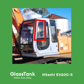 กระจกบานเลื่อนหน้าซ้าย Hitachi  EX200-5 กระจกแม็คโคร