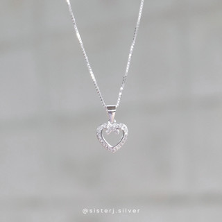 Sister J. twinkle-heart necklace สร้อยคอพร้อมจี้หัวใจ สร้อยคอเงินแท้ /silver925