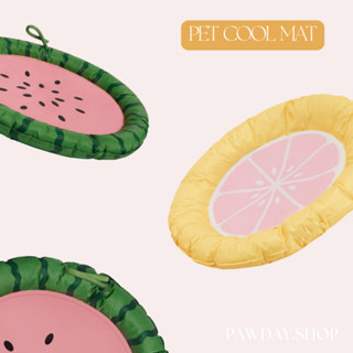 🍉 Pet cool mat 🍉 แผ่นเจลเย็นทรงกลมลายผลไม้น่ารักๆ