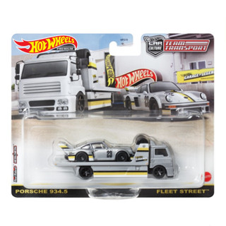 โมเดลรถเหล็ก Hot wheels Team Transport GARAGE OF LEGENDS ( PORSCHE 934.5 &amp; FLEET STREET ) ลิขสิทธิ์แท้100%