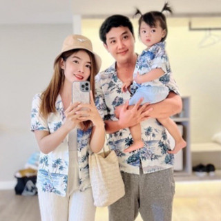 เสื้อฮาวายญี่ปุ่น ผ้าเรยอน เสื้อครอบครัว Rayon Hawaiian Shirts (บลูฮาวาย 2022)