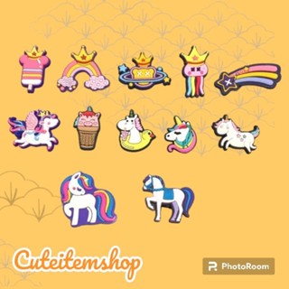 Shoes Charm Jibbitz Rainbow Unicorn👟 ตุ๊กตาติดรองเท้า พร้อมส่ง 🔊โปรพิเศษ📛 สั่ง 5 แถม 1,/สั่ง 10 แถม 2 ✨ทางร้านสุ่มแถมให้