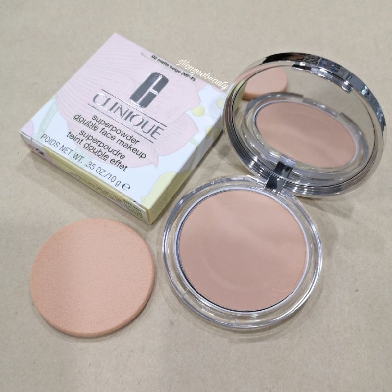 Clinique Superpowder Double Face Makeup แป้งอัดแข็งผสมรองพื้นเนื้อบางเบา ติดทนนาน